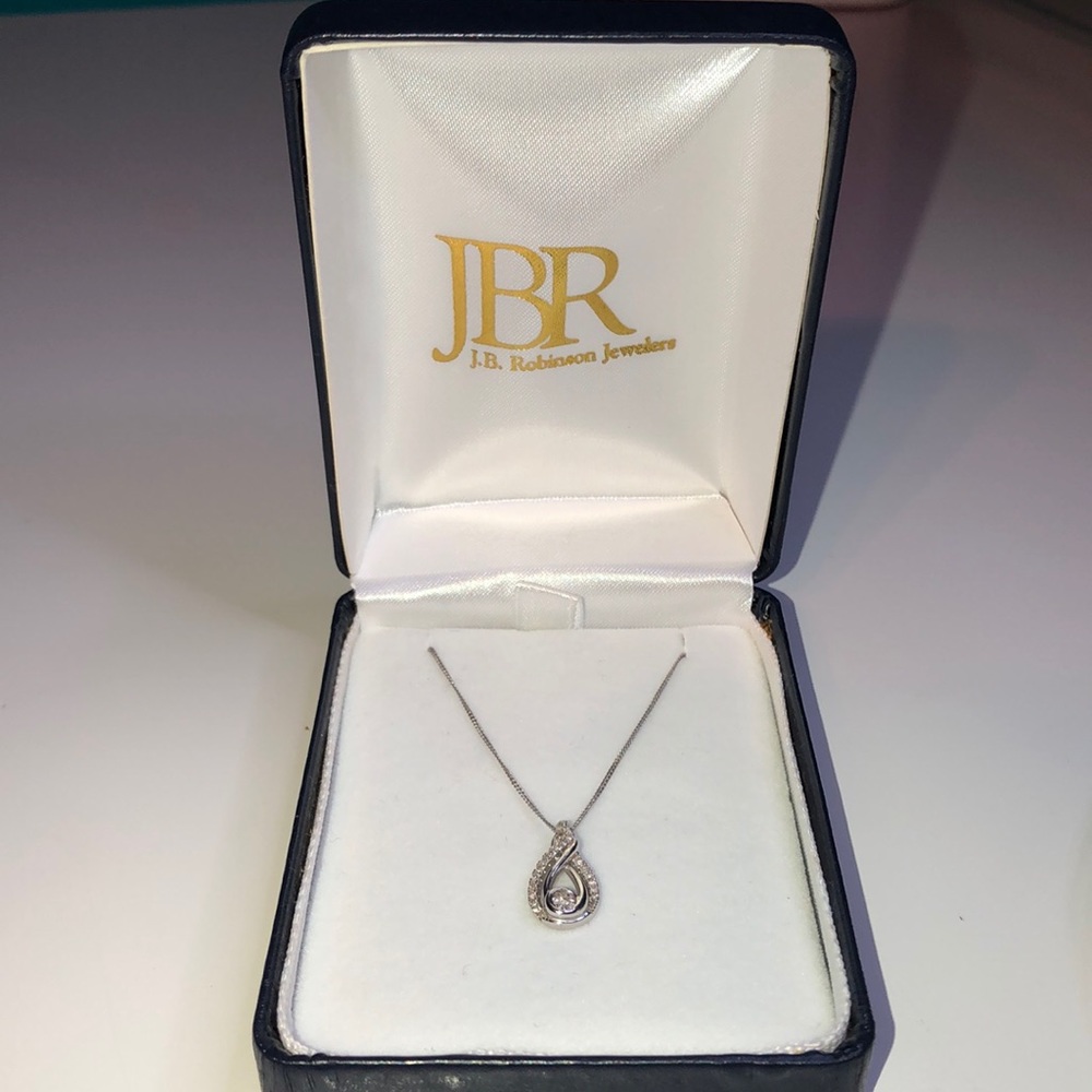 Diamond Infinity Necklace with Sterling Silver